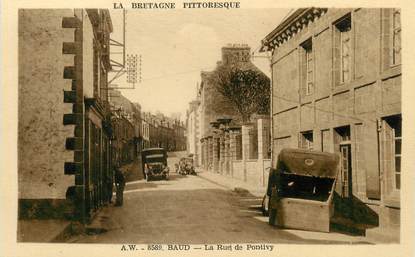 / CPA FRANCE 56 "Baud, la rue de Pontivy "