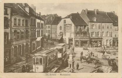 / CPA FRANCE 57 "Saint Avold, place du marché" / TRAMWAY