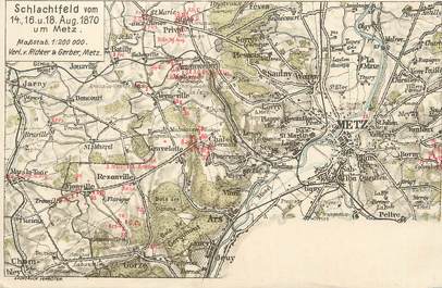 / CPA FRANCE 57 "Metz" / CARTE  GEOGRAPHIQUE