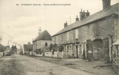 / CPA FRANCE 58 "Panneçot, route de Moulins Englibert"