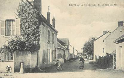 / CPA FRANCE 58 "Neuvy sur Loire, rue du Port aux bois"