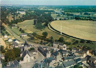 / CPSM FRANCE 72 "Souvigné sur Sarthe, vue générale aérienne"