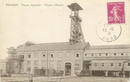 / CPA FRANCE 59 "Fenain, Fosse d'Agache, mines d'Anzin" / MINE
