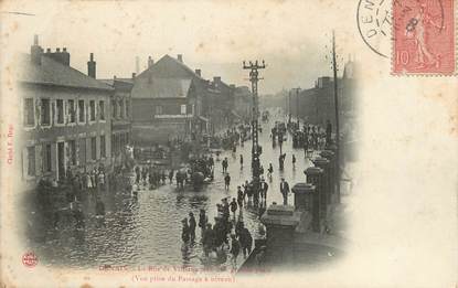 / CPA FRANCE 59 "Denain, la rue de Villars après une grande pluie"