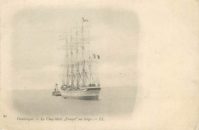 / CPA FRANCE 59 "Dunkerque, les cinq mats  France"