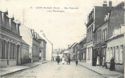 / CPA FRANCE 59 "Loon Plage, rue nationale "