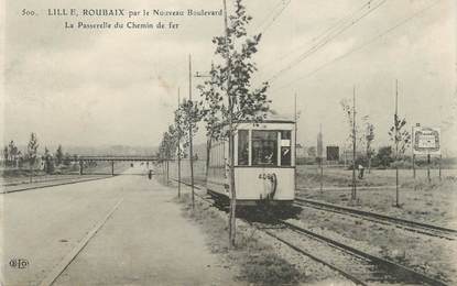 / CPA FRANCE 59 "Lille, Roubaix par le nouveau Boulevard" / TRAMWAY