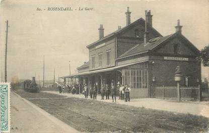 / CPA FRANCE 59 "Rosendael, la gare"