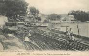 83 Var CPA FRANCE 83 "Carqueiranne, les Salettes, la plage et raccommodage des filets"