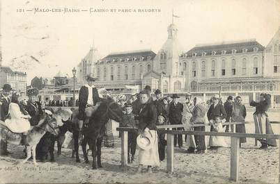 / CPA FRANCE 59 "Malo Les Bains, casino et parc à Baudets" / ÂNE