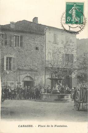 CPA FRANCE 83 "Cabasse, place de la Fontaine"