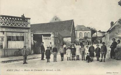 / CPA FRANCE 60 "Angy, routes de Clermont et Mérard"