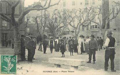 CPA FRANCE 83 "Fayence, place Thiers"
