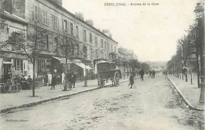 / CPA FRANCE 60 "Creil, av de la gare"