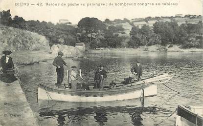 CPA FRANCE 83 "Giens, Retour de pêche au palangre"