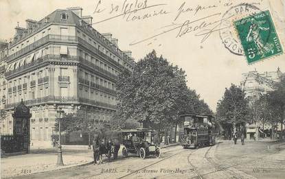 CPA FRANCE 75016 "Paris, avenue Victor Hugo" / TRAMWAY