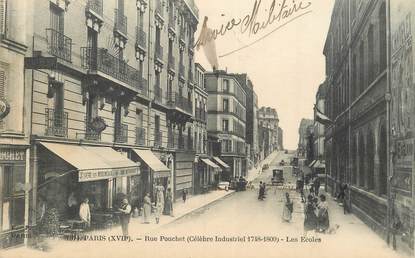 CPA FRANCE 75017 "Paris, Rue Pouchet, les Ecoles"