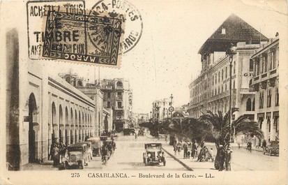 CPA MAROC / Casablanca, boulevard de la gare