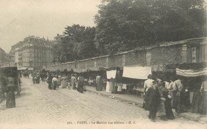  CPA FRANCE 75018 "Paris, le marché rue Alibert"