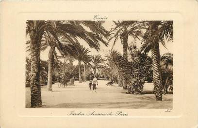 CPA TUNISIE / Tunis, Jardin avenue de Paris
