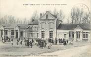 60 Oise / CPA FRANCE 60 "Saintines, la mairie et le groupe scolaire" / HÔPITAL TEMPORAIRE