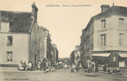 / CPA FRANCE 61 "Almenèches, route du Bourg Saint Léonard"