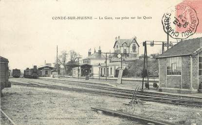 / CPA FRANCE 61 "Condé sur Huisne, la gare "