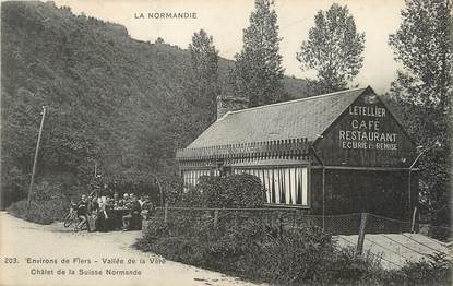 / CPA FRANCE 61 "Environs de Flers, vallée de la Vère, châlet de la Suisse Normande"