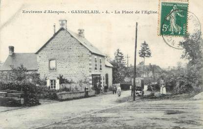 / CPA FRANCE 61 "Gandelain, la place de l'église"