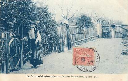   CPA FRANCE 75018 "Paris, le vieux Montmartre, derrière les moulins, 1904" / Série 1089, N° 14