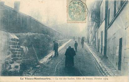   CPA FRANCE 75018 "Paris, le vieux Montmartre, la rue des Saules" / Série 1089, N° 1