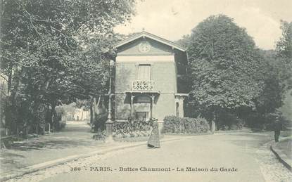   CPA FRANCE 75019  "Paris, les Buttes Chaumont, la maison du Garde"