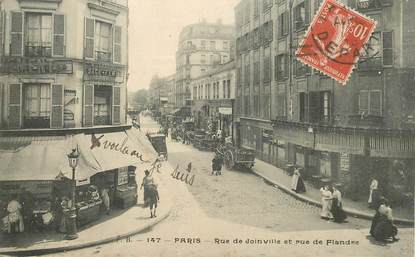   CPA FRANCE 75019  "Paris, la rue de Joinville et rue de Flandre"