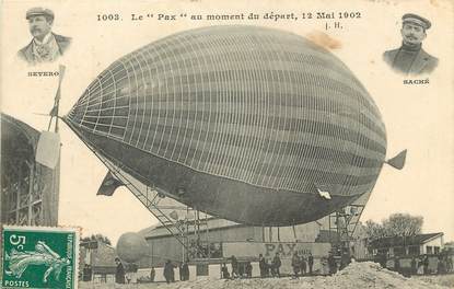CPA AVIATION  / DIRIGEABLE "Le Pax au moment du départ, 12 mai 1902"