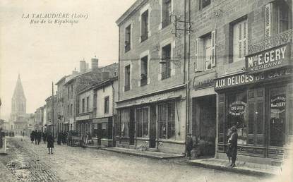 CPA FRANCE 42 "La Talaudière, rue de la République"