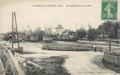 / CPA FRANCE 61 "Le Mesle sur Sarthe, vue générale de la gare"