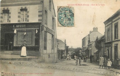 / CPA FRANCE 61 "Saint Gauburge, rue de la gare"