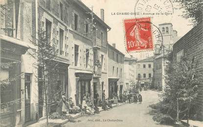 CPA FRANCE 43 "La Chaise Dieu, avenue de la gare"