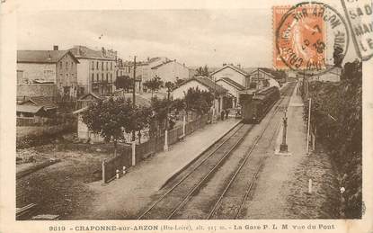 CPA FRANCE 43 "Craponne sur Arzon, la gare"/ TRAIN