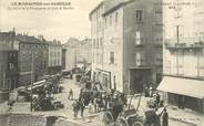 43 Haute Loire CPA FRANCE 43 "Le Monastier sur Gazeille, la place de la Fromagerie un jour de marché"