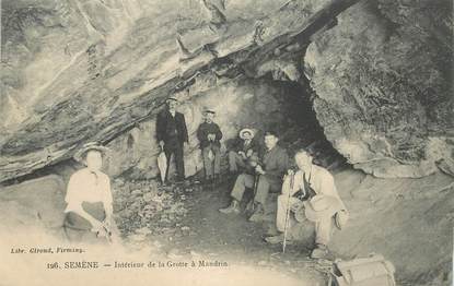 CPA FRANCE 43 "Semène, intérieur de la grotte à Mandrin"