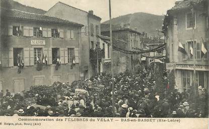 CPA FRANCE 43 "Bas en Basset,  commémoration des Félibres du Velay"