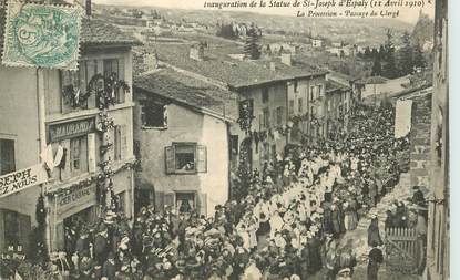 CPA FRANCE 43 "Le Puy, Inauguration de la statue de Saint Joseph d'Espaly, 1910"