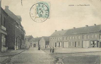 / CPA FRANCE 62 "Avion, la place Baudin"