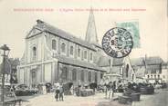 62 Pa De Calai / CPA FRANCE 62 "Boulogne sur Mer, l'église Saint Nicolas et le marché aux légumes"