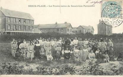 / CPA FRANCE 62 "Berck Plage, les pensionnaires du Sanatorium Parmentier"