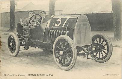 CPA AUTOMOBILE / Circuit de Dieppe, Bruce Brown sur Fiat