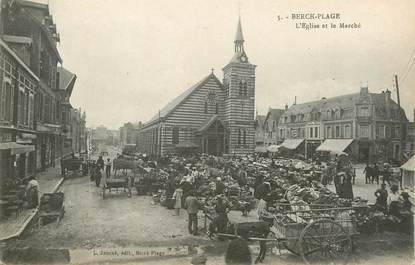 / CPA FRANCE 62 "Berck Plage, l'église et le marché "