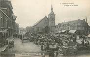 62 Pa De Calai / CPA FRANCE 62 "Berck Plage, l'église et le marché "