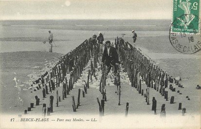 / CPA FRANCE 62 "Berck Plage, parc aux moules"